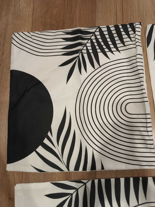 Poszewki na poduszkę jaśka 40x40 boho czarno-białe