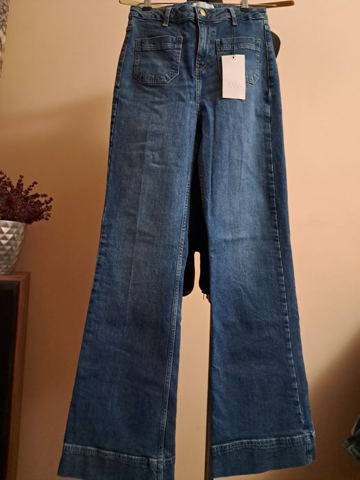 Zara spodnie 36 nowe szerokie nogawki