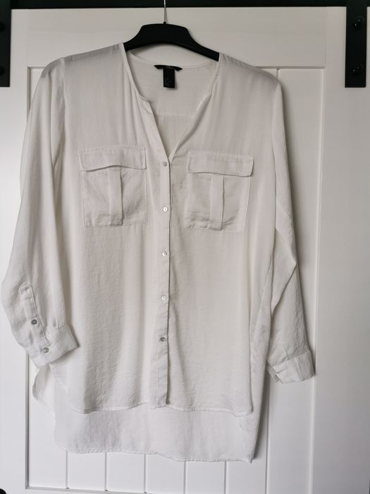 Koszula długa biała h&m 38 M zwiewna