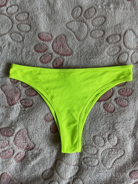 majtki kostium kąpielowy strój neonowe żółte wysokie s