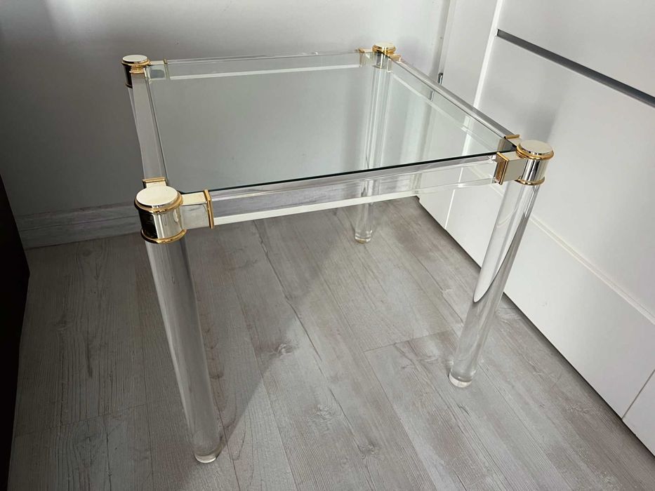 Stolik z pleksi, blat szkło