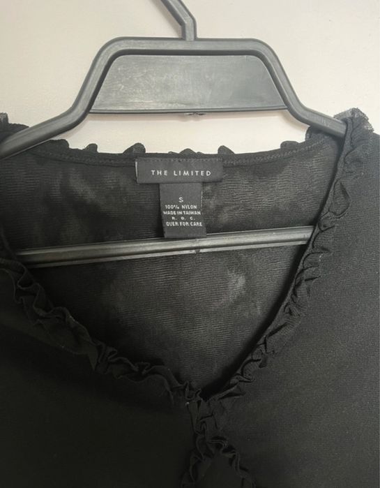 Czarna bluzka tiulowa goth dark alternative