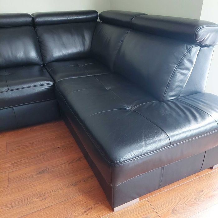 Narożnik rozkładany skóra naturalna