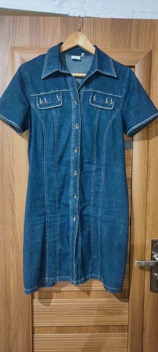 Sukienka jeansowa Alba Moda rozm M -L wymiary na fotkach
