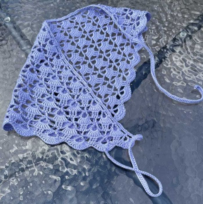 Косынка на голову вязаная