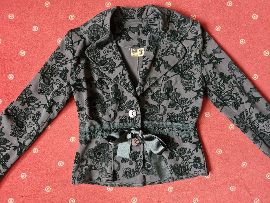 Elegancki brązowy żakiet, Top Studio, r. 36