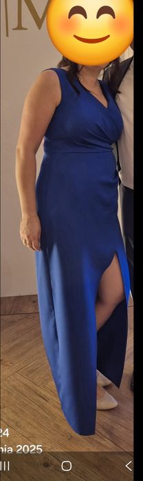 Długa błękitach sukienka 42 nowa z metkami