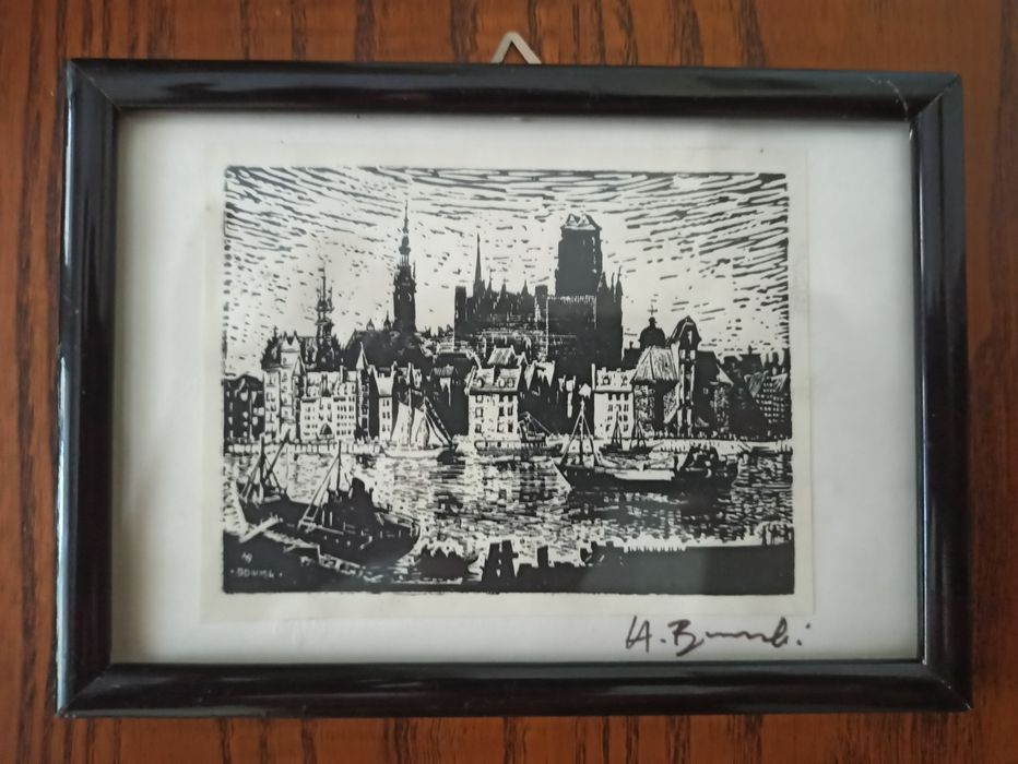 Henryk Baranowski grafika obraz linoryt