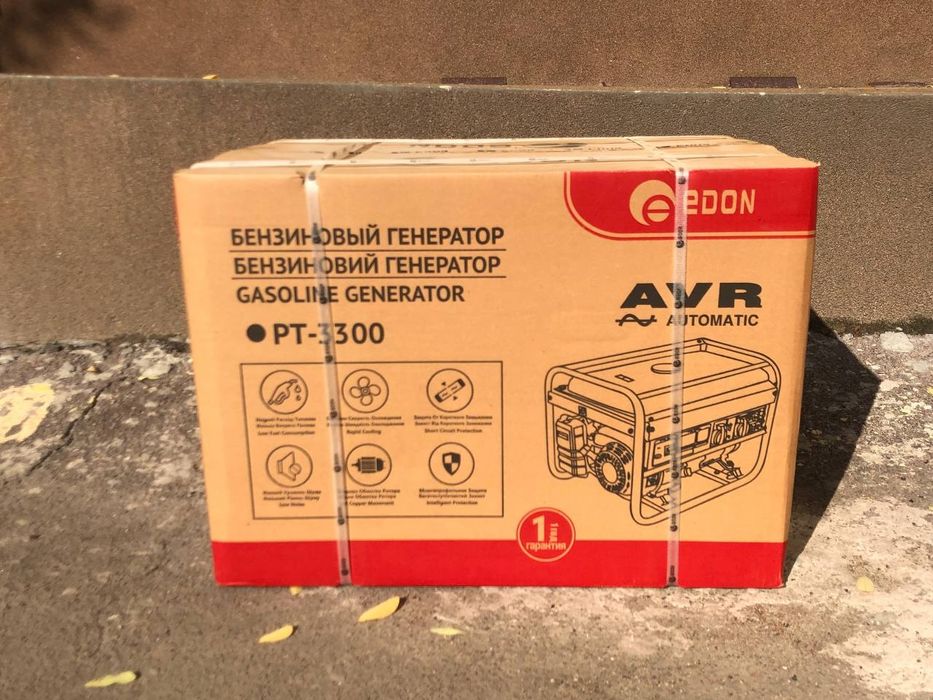 Бензиновий генератор 3кВт, 5кВт, 7кВт, 10кВт EDONPT1 та 3 Фази , МІДЬ!