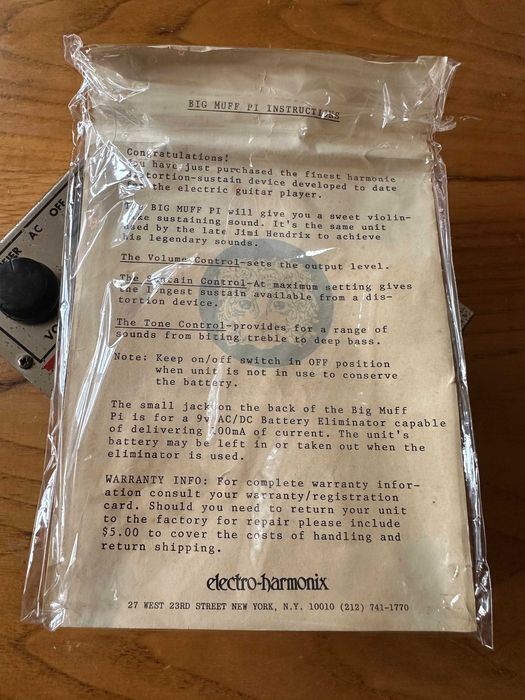 Pedal Electro-Harmonix Big Muff Pi V4 (Op-Amp) – 1978 – Vintage