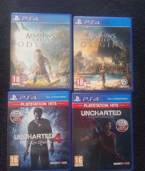 Zestaw gier ps4 uncharted assassin's creed