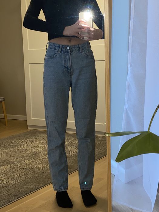 mom jeans jasnoniebieskie