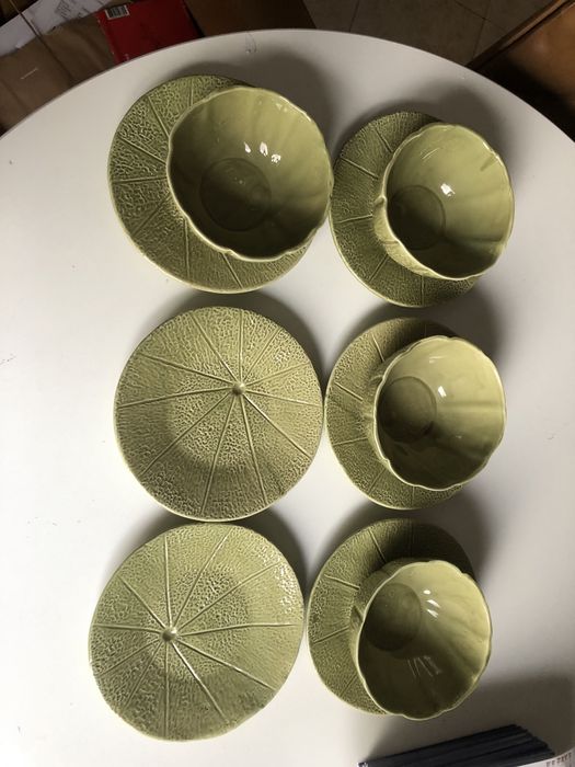 Conjunto loiças cerâmica frutas melão