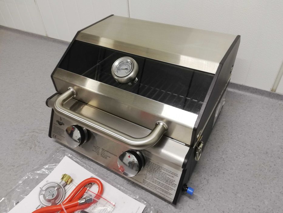 Stołowy Grill Gazowy Turystyczny Z SZYBĄ 6KW EL FUEGO JESOLO Gwarancja