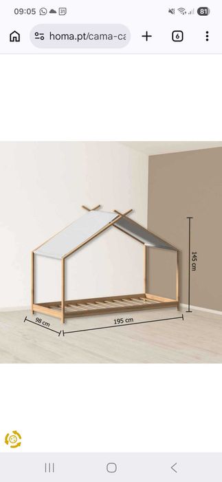 Vendo cama Montessori - Homa. Como nova, não faço entrega. COLCHÃO NÃO INCLUSO.