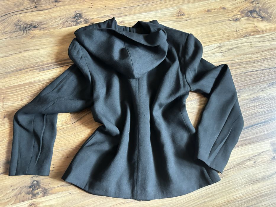 Żakiet z kapturem,marynarka,czarny żakiet