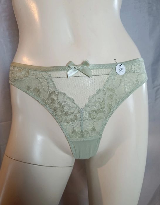 Hunkemöller koronkowe brazyliany miętowe XS