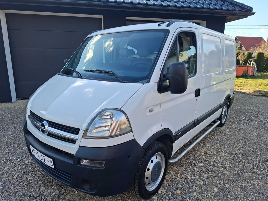 Opel Movano 2.5 CDTI L1H1 3 osobowy 2007r Mini Kamper Klima Serwis Oryginał Lakier, Zero korozji, Nowe Opony, Piękny!!!