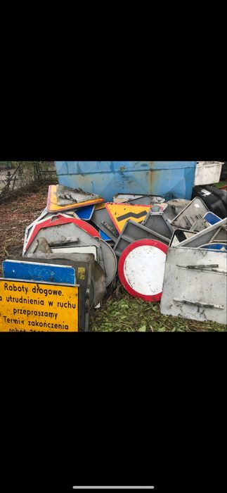 Znaki drogowe Znak roboty drogowe a-14 nowy