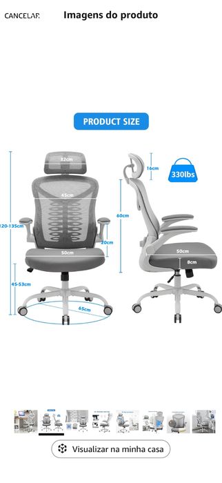 Cadeira Ergonomica para Secretaria