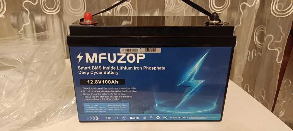 Аккумуляторы Lifepo4 100ah 12,8v MFUZOP 1280wh новые! В наличии
