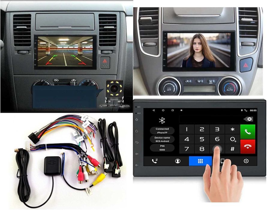 Radio Samochodowe 2DIN Nawigacja GPS 7 Android WIFI Kamera Cofania FV