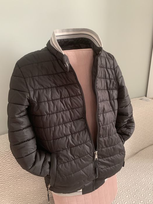Czarna pikowana kurtka bez kaptura  unisex rozm.S/M