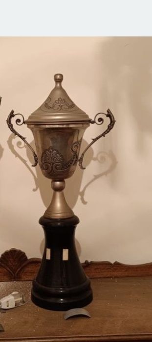 Taça de troféu em casquinha.