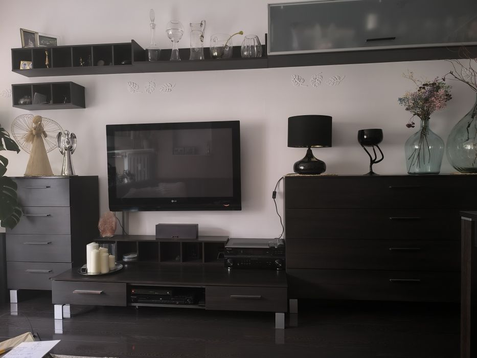Meble wenge do salonu Black Red Wbite