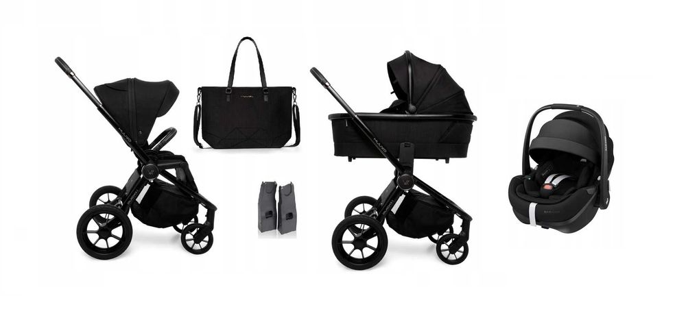 Wózek 3w1 MUUVO QUICK SE2 Chromium Black +Maxi Cosi Pebble 360 Pro2