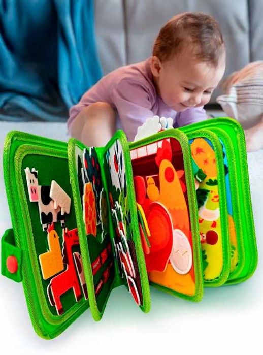 Бізібук дитячий з фетру книжка бизибук детский busybook подарок малишу