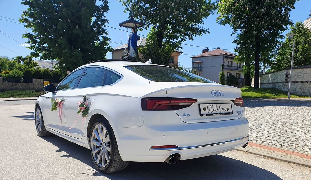 Audi A5 do ŚLUBU - Białe Auto z Kierowcą Katowice Śląsk  Wolne Terminy