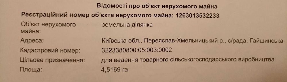 Продам земельну ділянку