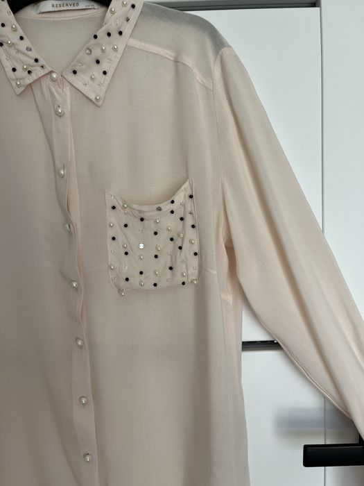 Koszula z koralikami i perełkami Reserved 40