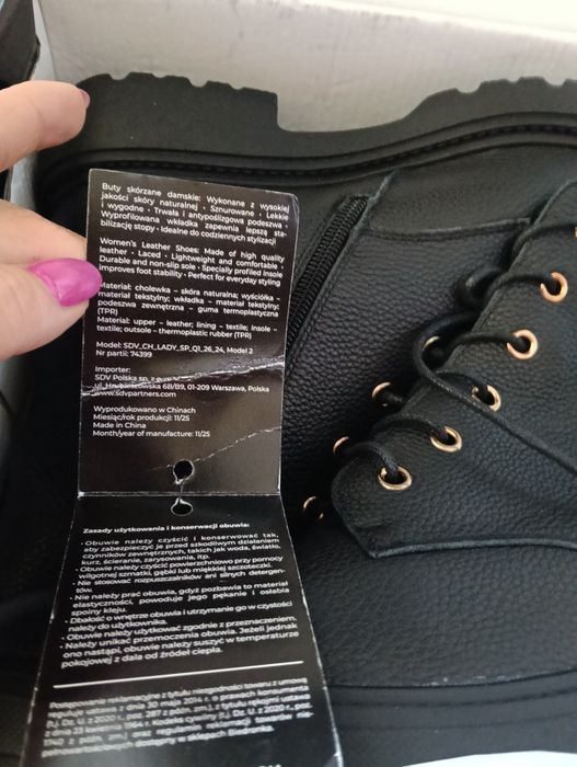 Buty damskie skórzane Cholewiński