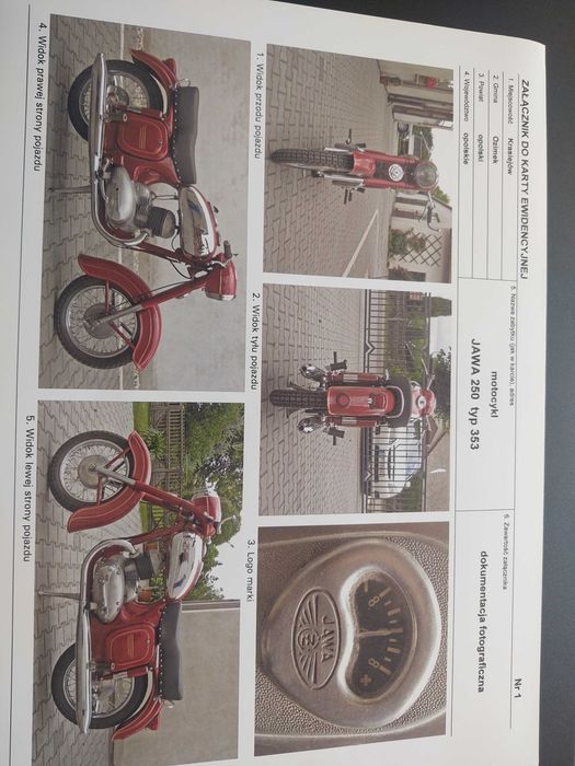 Motocykl.    JAWA 353.  250