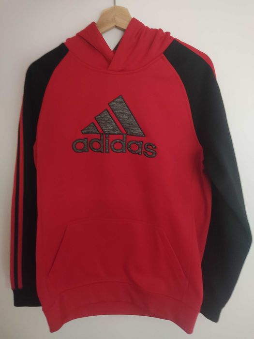 Camisola Adidas Vermelha e Preta com capuz