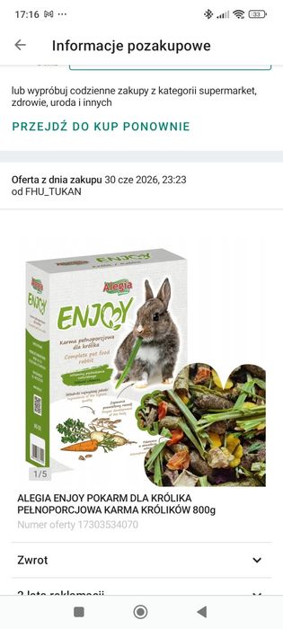 Pellet karma zioła i smaczki odkłaczające dla królika