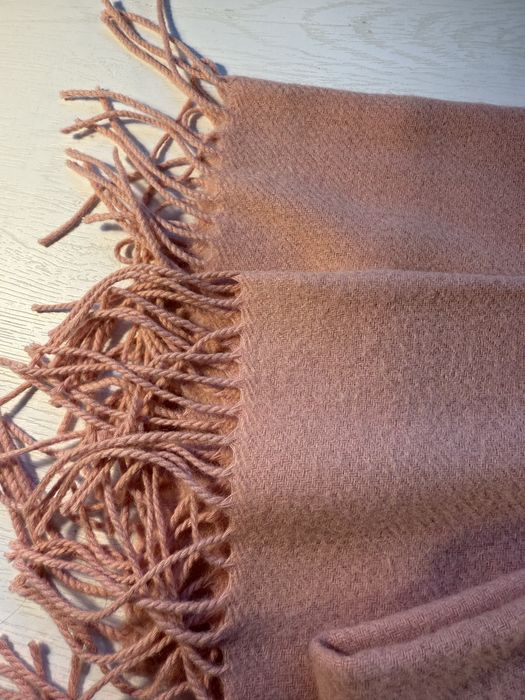 Zara szalik szary brzoskwiniowy