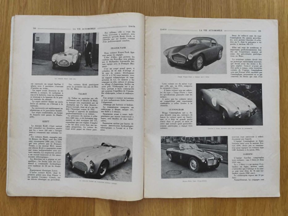 Czasopismo La Vie Automobile 1954