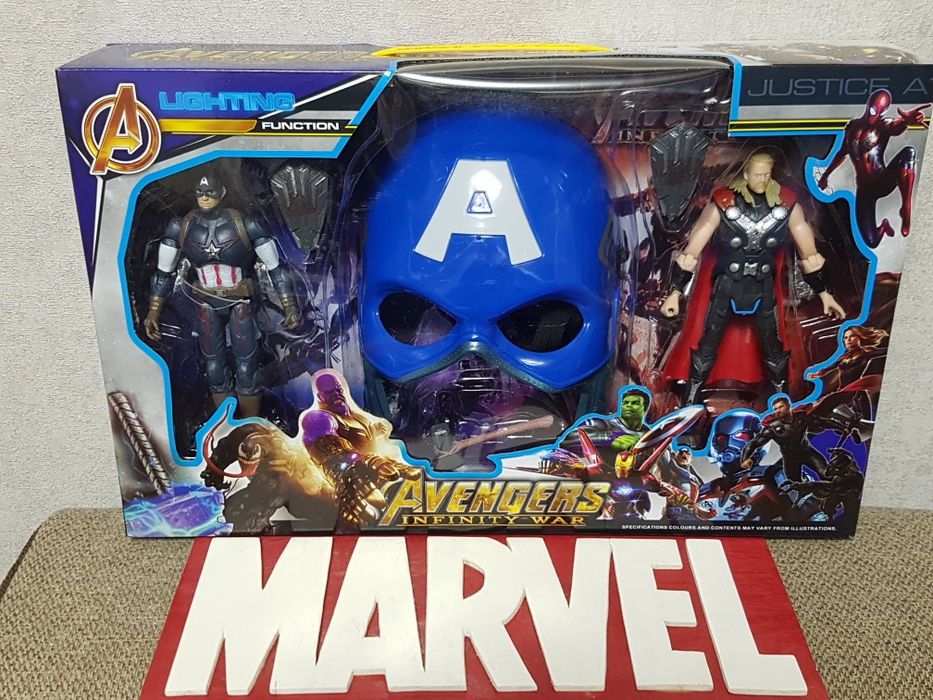 Новинка!Великий подарунковий набір Супергерої Марвел, світло, звук.