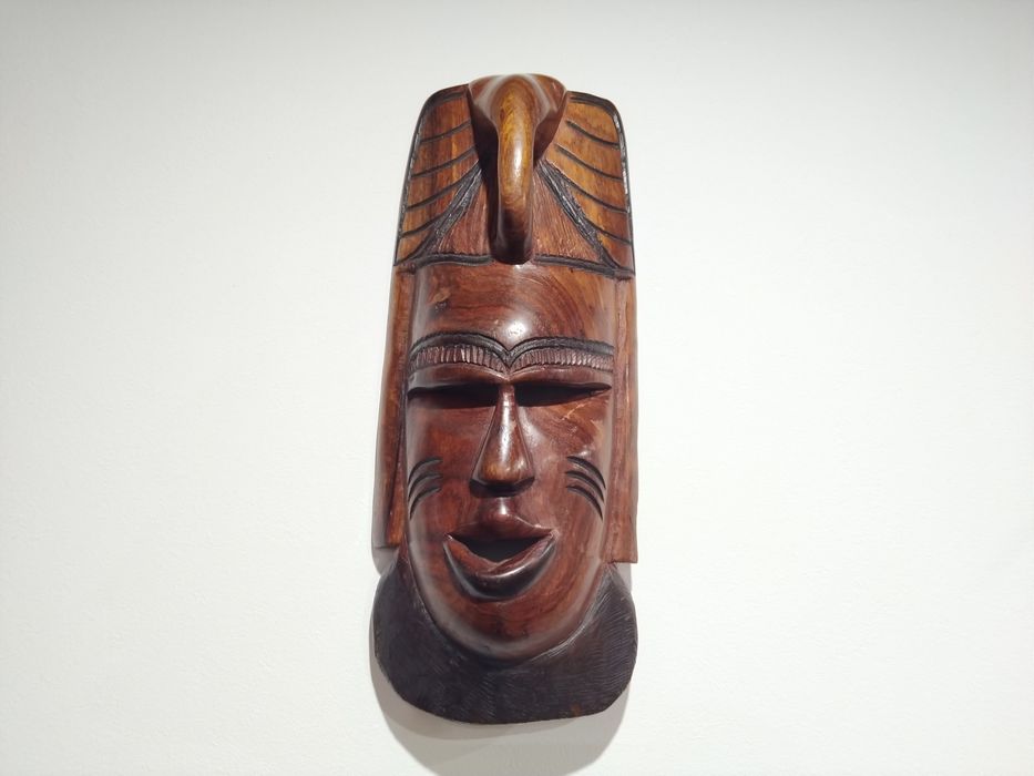 Mascara tribal africana escultura africa madera elefante casa quarto.
