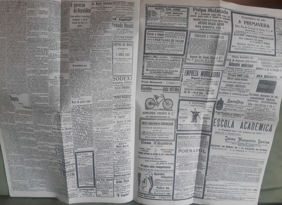 Jornal "A Capital" - Réplica Implantação da República