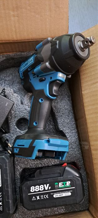 Pistola de impacto 1800Nm 1/2 a Bateria 21v + 2 Baterias (Artigo Novo)