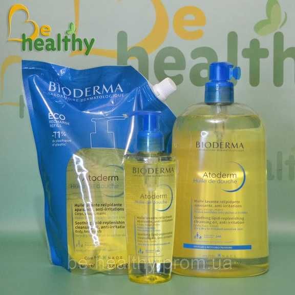 Гель для душу для сухої та чутливої шкіри Bioderma Atoderm  1 літр