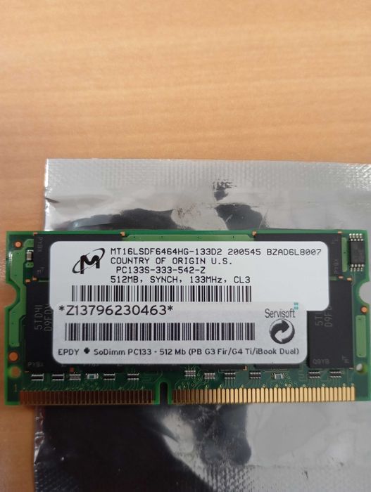 Memória RAM SoDimm Micron  MT16LSF6464HG 512 Mb PC133