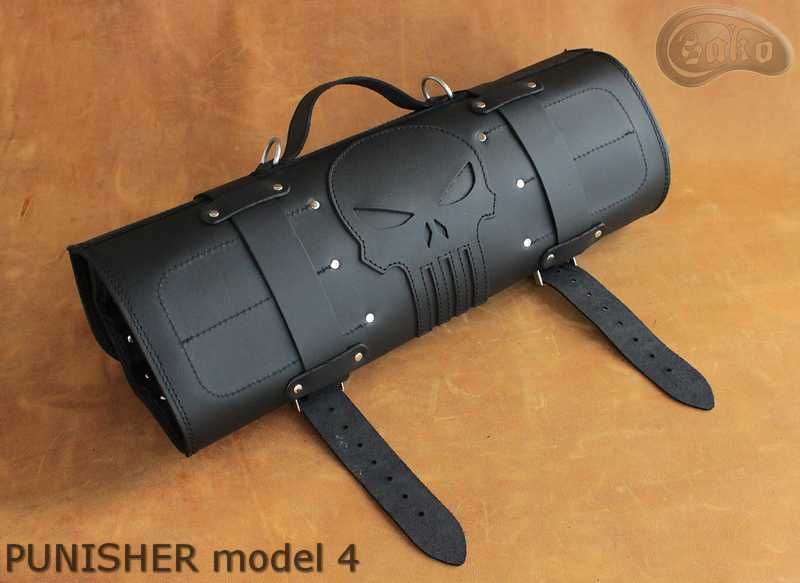 Pokrowiec skórzany futerał na noże torba szefa kuchni PUNISHER(mod 4)
