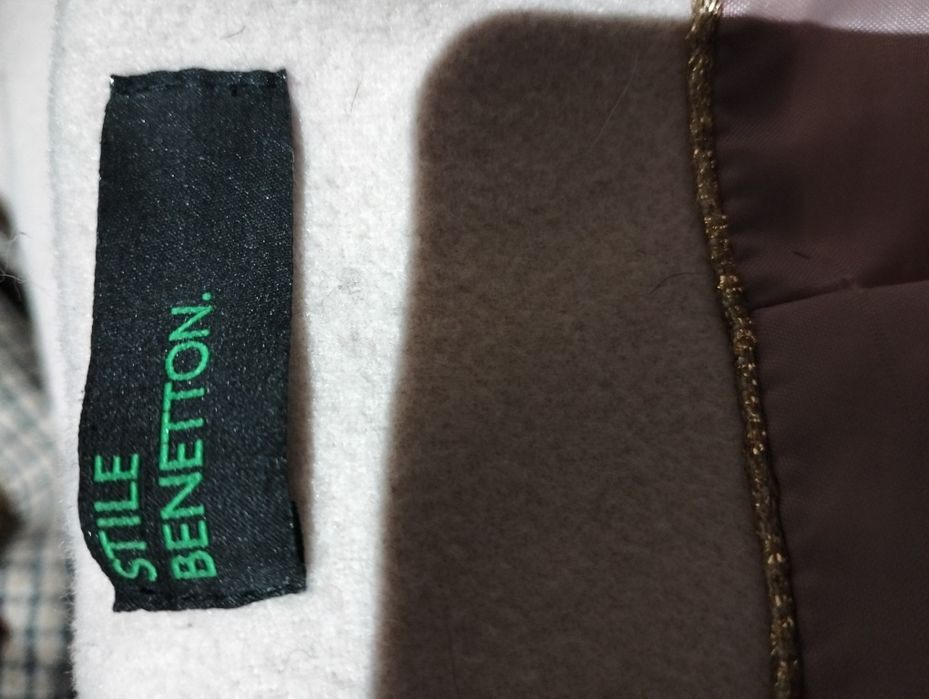 Płaszcz, elegancki,różowy  Benetton