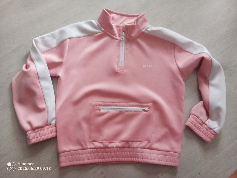 Różowa bluza bekkin 134 cm