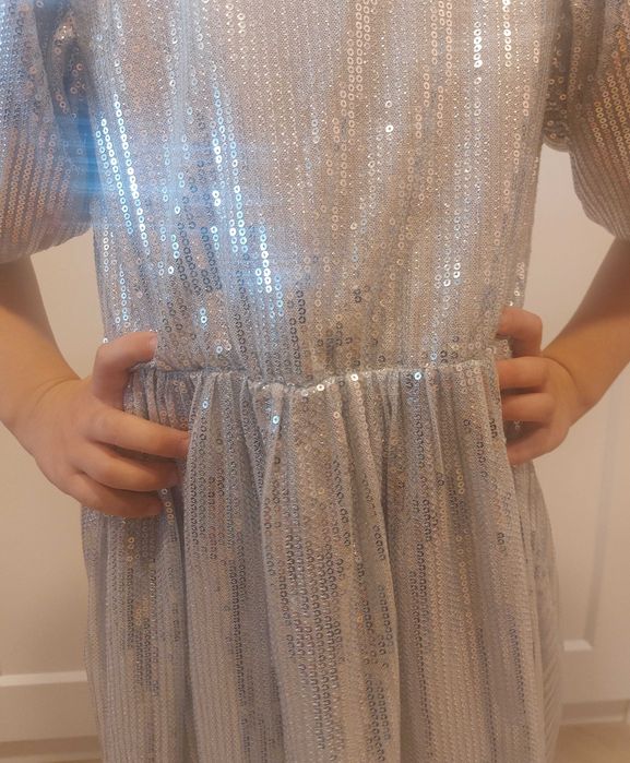 Kostium Przebranie Strój Księżniczki Sukienka cekinowa H&M 122 korona